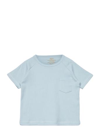 Rib Jersey T-Shirt W. Pockets Blue Copenhagen Colors