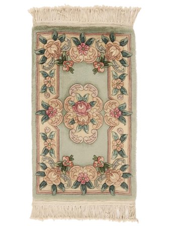 Handgeknüpft China 90 Line Teppich 52X86 Braun/Beige