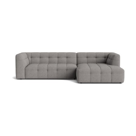Palermo Chaiselong Sofa, Højrevendt - Loop Grå - 300x180x73cm - Slidstærkt Puente Stof, Flyder Sofa til Familie Hyggeaftener