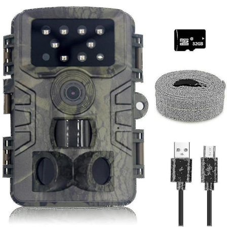 Trail Camera, Jagtkamera med vidvinkelbevægelse Seneste sensor View Trigger Time Trail Game Camera Uden Glød Og Vandtæt Til Wildlife Monitori