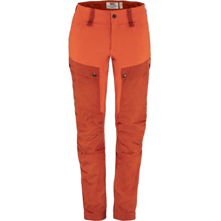 Fjällräven Keb Housut 38/SHORT - Naiset - Cabin Red-Rowan Red - Vaellushousut