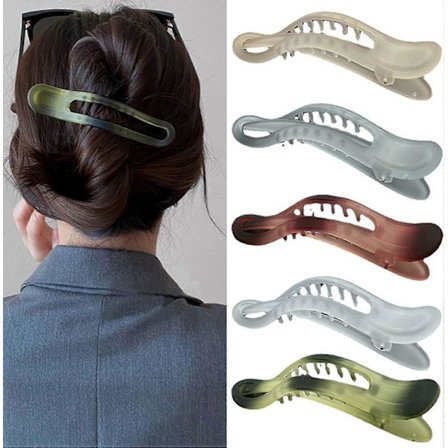 Himmentävä ankannokkaklipsi hiuksiin, sopii kaikkiin hiuksiin, pitkät hiusklipsit, hammasklipsit (5 kpl)