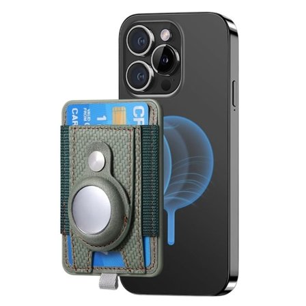 MC-W17 Apple AirTag Skal med korthållare - Grön