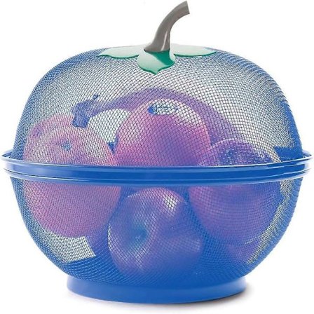 Frugtskål Kurv Æbleformet Net med låg Bordplade Grøntsagsholder Hold ude Køkken Opvask Afløbskurv