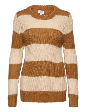 Brookesz Pullover Striped Beige Saint Tropez