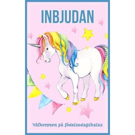 Kutsukortti Lastenjuhlat, yksisarvinen - pata