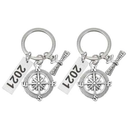 2st kreativa meningsfulla bärbara rostfritt stål ömtåliga nyckelringar Nyckelhållare Hängsmycken För Partytjejer Studenter Present