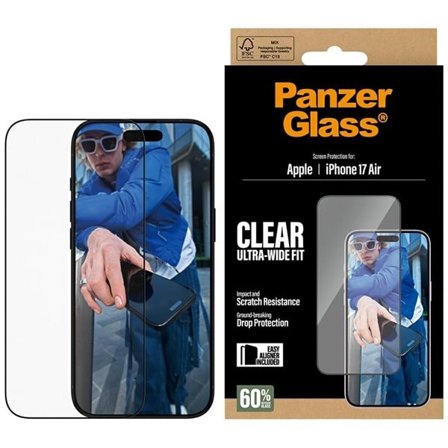 PanzerGlass Ultra-Wide Fit EasyAligner hærdet glas til iPhone Air