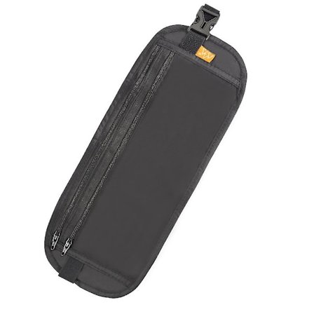 Pengabälte för resor - smal passhållare reseficka för att skydda dina viktiga papper och pengar