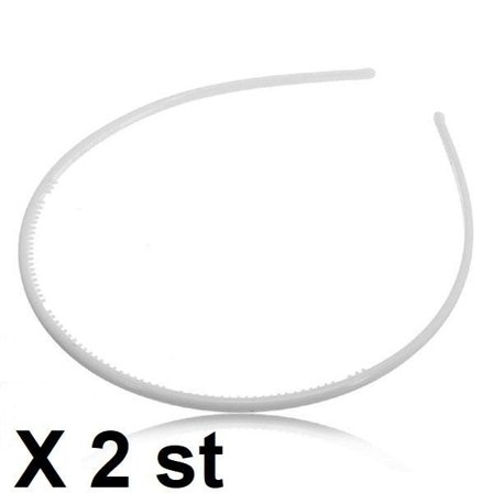 2REA__REA__ Smala vita taggade plast diadem 4 mm. breda