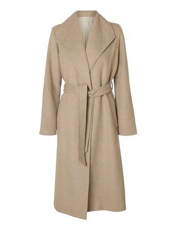 Slfrosa Wool Blend Coat Noos Beige Selected