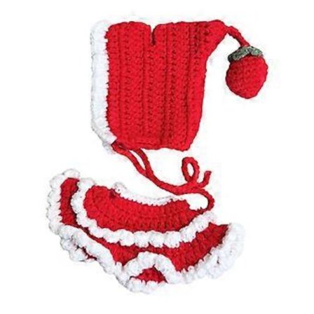 Plysdukke Tøj Dukke Hæklet Strikket Kjole med Hat, DIY, Komfortabel, Udklædning