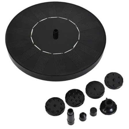 Stor Solcelledrevet Fontæne med Batteri og Belysning 16cm—pa