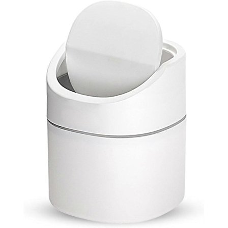 Gsrhzd Mini Soptunna, Mini Soptunna i Plast, Skrivbordssoptunna, Används i Vardagsrum och Kontor, Inomhus Soptunna i Plast (2L)
