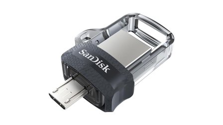 Sandisk Ultra Dual - USB-flashstasjon - 64 GB - USB 3.0 / micro USB