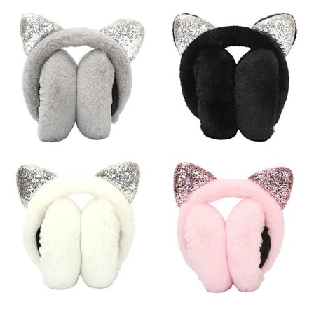 Winter Women Lovely Cat Ear Muff Girls Earmuffs Cat Ear Warmer Lovely Warm Ear Muffs for Kids Women Teenager Girl Earmuff
