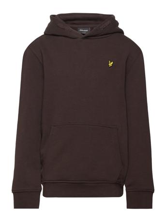 Pullover Hoodie Tops Sweatshirts & Hoodies Hoodies Brown Lyle & Scott