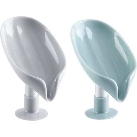 2 stk. Såpekopp Sugkopp Såpedispenser med drenering, Såpeholder