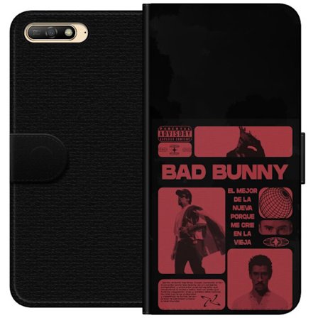 Kompatibelt Lommeboketui til Huawei Y6 (2018) Bad Bunny NFL-inspirert skjoldlogo med amerikansk fotball og stjerner