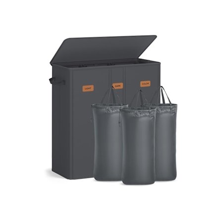 Rootz Tvättkorg - Klädarrangör - Washing Hamper - Hållbart Oxford -tyg - 64 cm x 33 cm x 75 cm