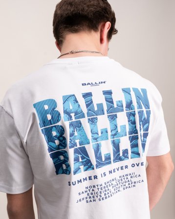 BALLIN Junior Summer Is Never Over T-shirt Hvit T-skjorter Gutt - Kids Brand Store