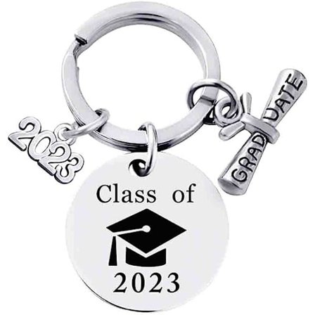 Klass av 2023 examensnyckelring - Senior 2023 examenspresenter till henne/honom, inspirerande presenter för högskoleexamen/gymnasieavslutning, gjorda