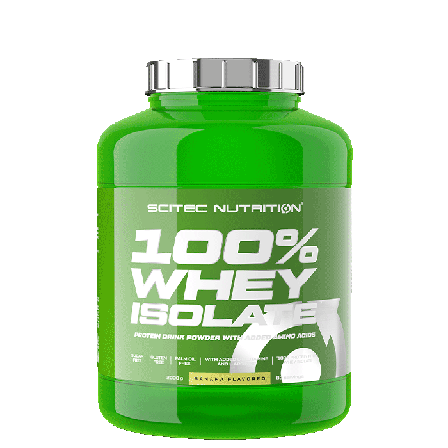 Scitec Nutrition 100% Whey Isolate Valleproteinisolat 1816 g, Banana - Bodyman.dk