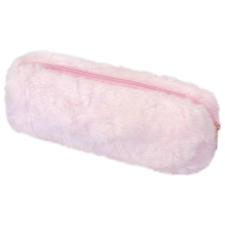 Plys Penalhus, Fluffy Penalhus til Piger Blødt Penalhus Plys Fuzzy Taske Fluffy Makeup Taske Sødt Penalhus (Pink)