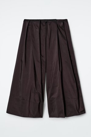 COS Women's Voluminous Pleated Culottes in Brown