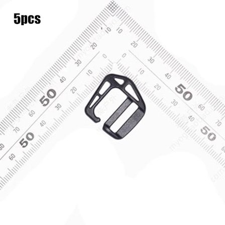 5 stk. webbing stropp spenne glider feste utløserkrok