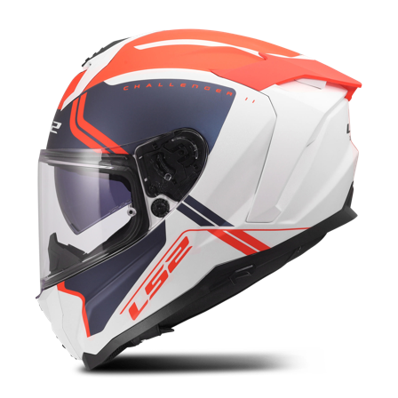 Kask Integralny LS2 FF817 Challenger II Nitro Złamany Biały/Niebieski/Czerwony XL