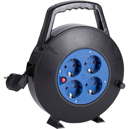 Gelia - KABELRULLE 10M 3G1 JORDAD Svart