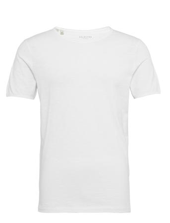 Slhmorgan Ss O-Neck Tee W T-shirts Short-sleeved Hvit Selected Homme