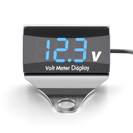 Motorsykkel DC 10-150V Digital Voltmeter LED Display Vanntett Spenningstester Batteri Monitor Måler [db]