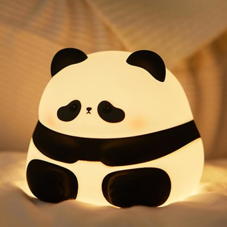 Panda Natlampe til Børn Dæmpbar USB Genopladelig Silikone Dyr Lampe Bærbar Børneværelsesindretning