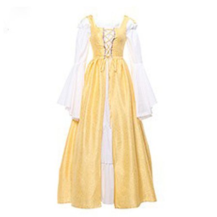 Mub- New Fashion Women Halloween Girls Bandage quare Neck Vintage Medieval tays Corset Cosplay Dress Party tage Costumes Dresses