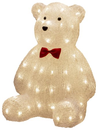 Konstsmide 6246-103 Dekorationsbelysning teddybjörn, akryl, 38 cm 64 LED, Belysning
