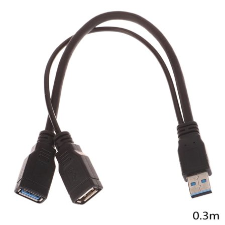 IC Ny USB 3.0 A 1 uros naar 2 poorten Data Hub Power Ex
