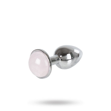 Metal Plug Gemstone Pink - Small - Vuxen.se - Buttplug, stora & små butt plugg