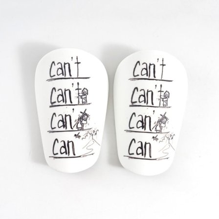 1 par mini benskydd Fotboll benskydd XS VIT-SVART XS Vit-Svart