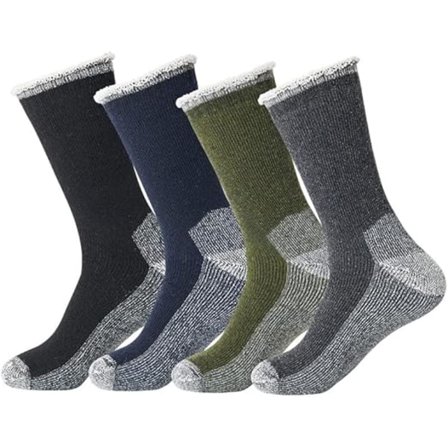 Pairs Herre- og Dame Ullsokker for Utendørs Sport - Størrelser 40-46, Assorterte Farger, Høye Sokker Vandresokker for Vandring, Gåing og 