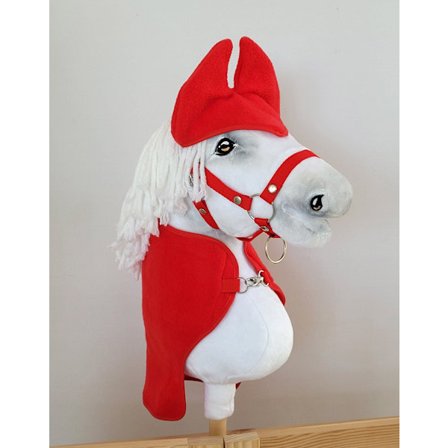 Set för hobbyhäst A3 - Hästfilt och öronhuvor - Mjuk fleece för komfort