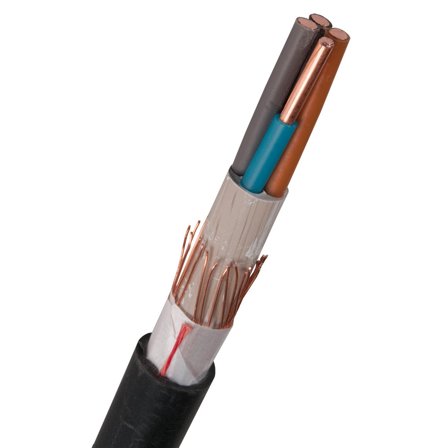 Nexans 15123398-201-00 Jordkabel EXQJ, 1kV 4 x 6/6 mm², svart, 1 m, Stikkontakter & kabler