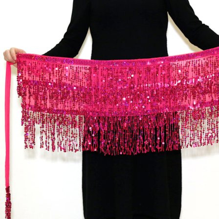 Dam Magdans Paljett Hip Scarf Boho Style Party Kostym För Dansfester