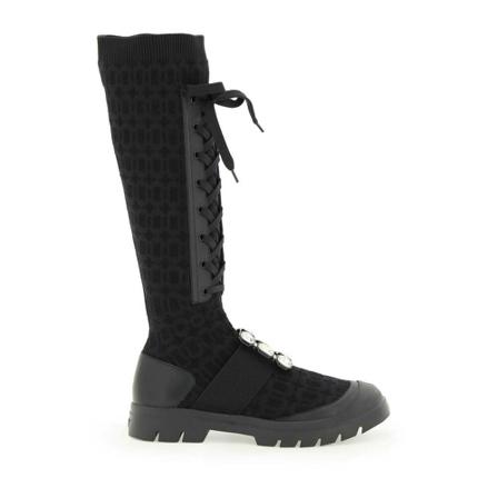 Roger Vivier, Walky Socks High Boots Czarny, Kobieta, Rozmiar: 39 EU