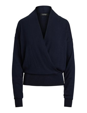 Lauren Ralph Lauren | Cotton-Modal Surplice Sweater | XS