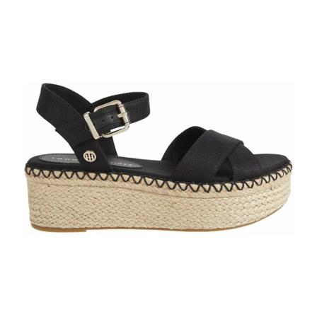 Tommy Hilfiger Flat Sandalen , Zwart , Dames , Maat: 39 EU