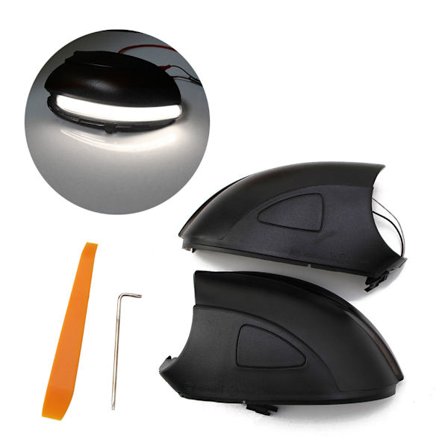 2x LED dynamisk sidomarkör Blinkerslampa för Golf-MK6 G-TI 6 R20 2008-2012 2011 till 2015