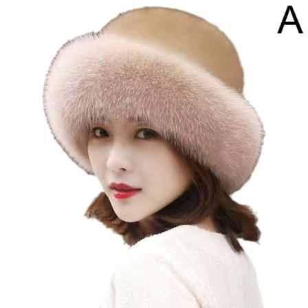 Vinterhatt För Damimitation Päls Räv Pullover Hatt Outdoor Wa