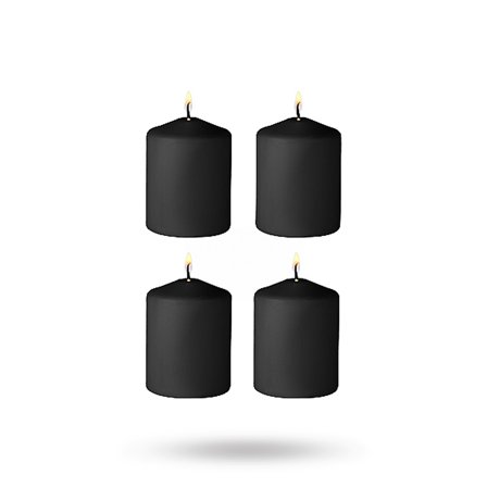 Shots: Tease Candles - Disobedient Smell - 4 Pieces - Black - Vuxen.dk: Romantik & Forspil